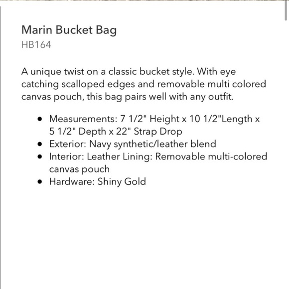 Stella & Dot Bucket Bag with removable pouch liner - Picture 16 of 16